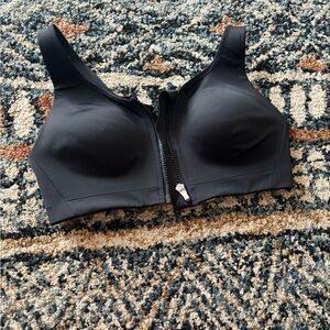 Zip up sports bra